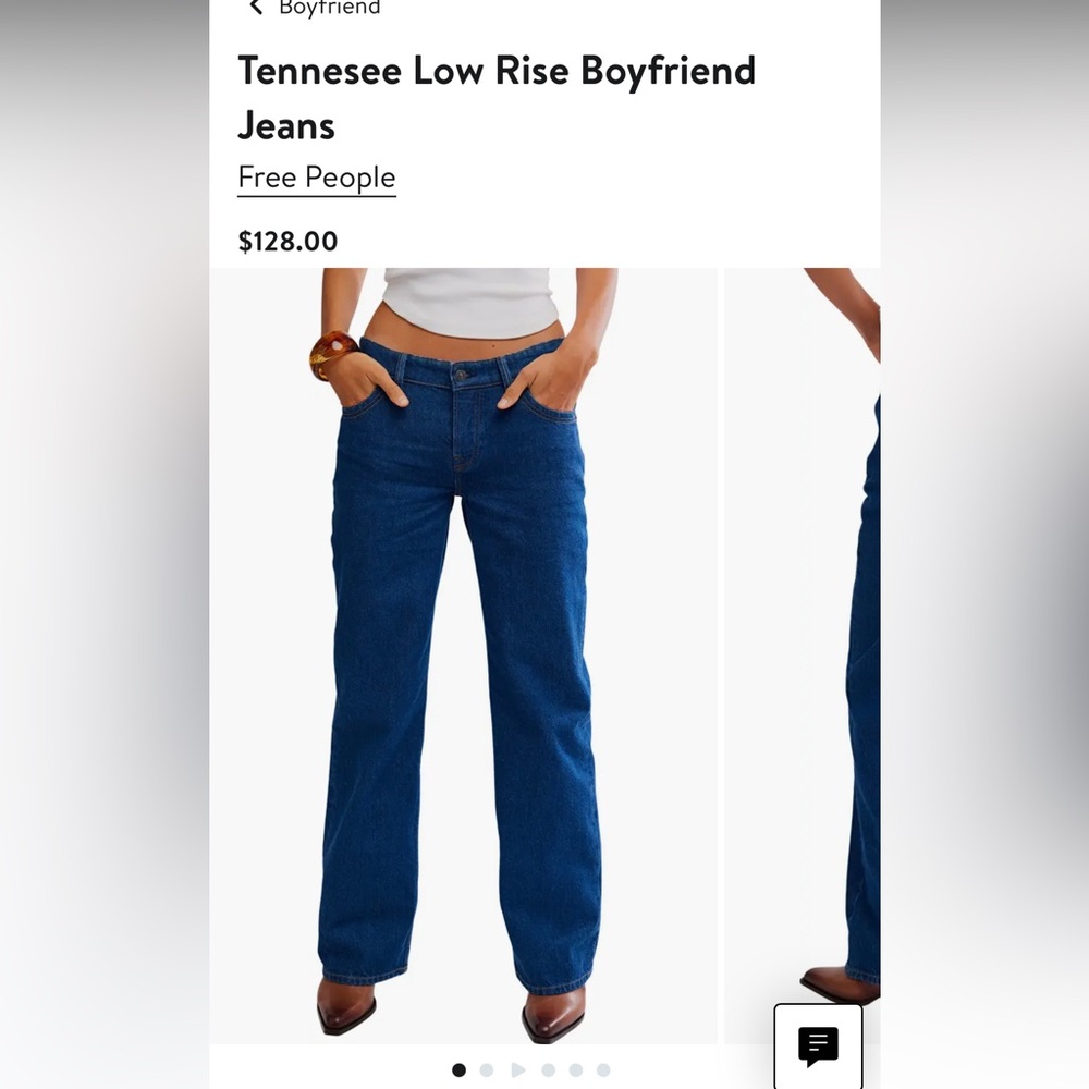 Free people tennnesse low rise boyfriend Jeans